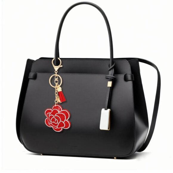 LAST TWO Red Flower Keychain - Picture 2 of 2